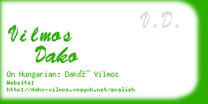 vilmos dako business card